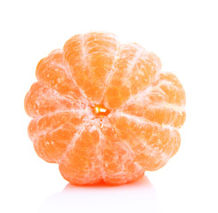 Ripe sweet tangerine, isolated on white