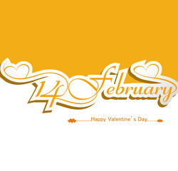 calligraphic 14 february headline happy valentine's day text col