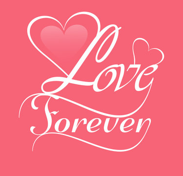 Beautiful background for Love forever card vector