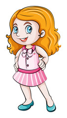 An Asian girl smiling