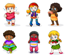 People engaging in different activities