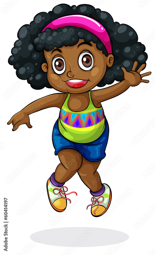 Poster a young black girl dancing