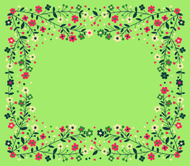 Beautiful frame of flowering branches