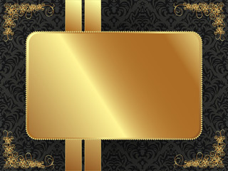 Gold frame with pattern