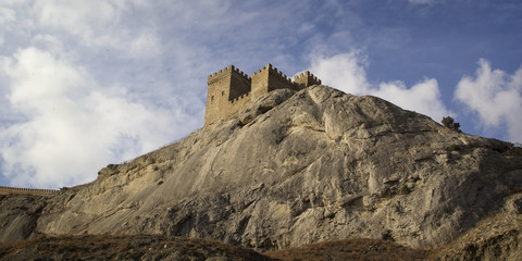 Fototapeta na wymiar Genoese fortress in Sudak, Crimea