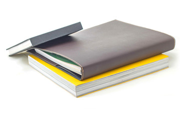 stack of books isolated on white