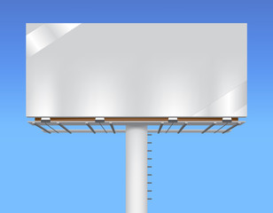 Obraz premium Free space billboard on blue sky.