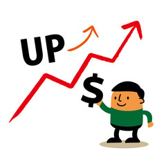 上昇グラフ　ドル