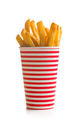 french fries in cup