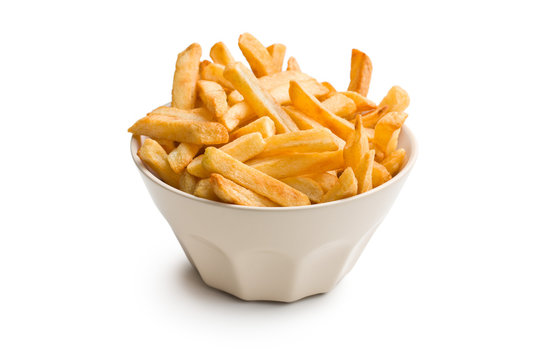 french fries in ceramic bowl