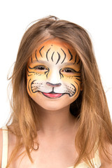 Face painting tiger