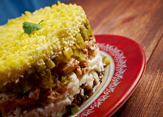 Delicious Salad with Cod Liver