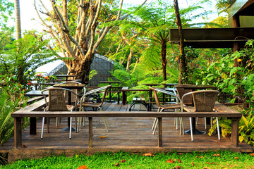 Obraz premium Relaxation area in a garden