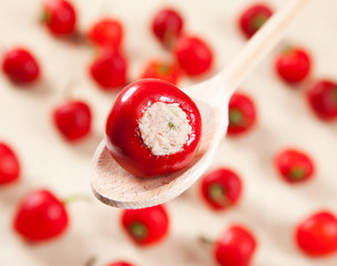 red stuffing pepper with tuna - chilli -