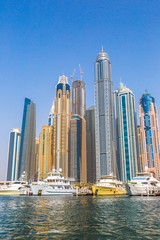 Fototapeta na wymiar Miasta Dubai Marina, Zjednoczone Emiraty Arabskie