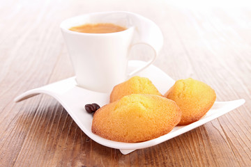 coffee cup and madeleine