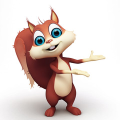 Squirrel with pointing
