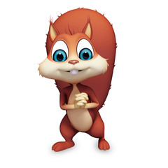 Squirrel with happy