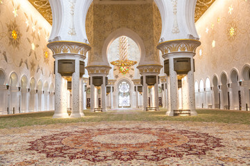 Abu Dhabi Sheikh Zayed Grand Mosque, beautiful interior