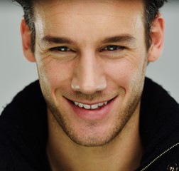 Young man studio shoot posing closeup