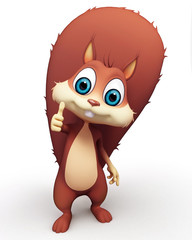 Squirrel with thumbs up