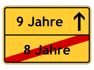 Obraz premium 9. Geburtstag