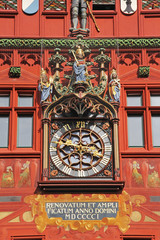 Clock on the Basel Town Hall