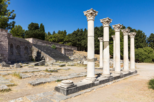 Fototapeta Ruins of Asklepieion, ancient greek hospital, on Kos island