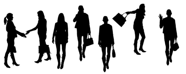vector Silhouettes of businesspeople