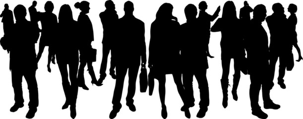vector Silhouettes of businesspeople