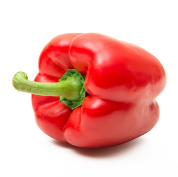 peperone rosso in fondo bianco