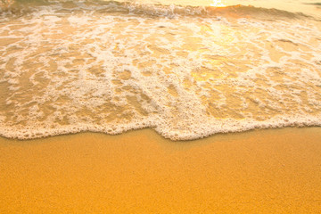 Soft wave of the sea, beach sand texture.
