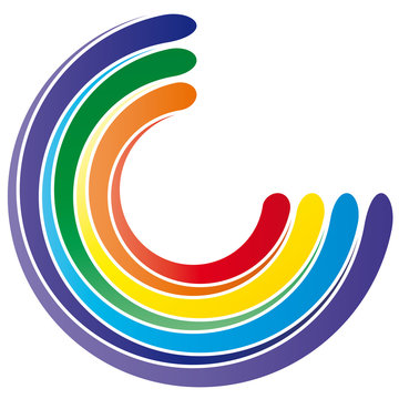 Logo, Kreis in den Farben des Chakra - Meditation und Konzentration