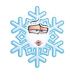 SnowFlake Emoticon - Smooch
