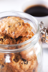 handmade cookies in widemouthed glass jar