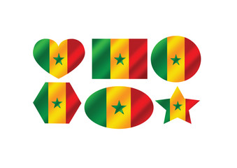 Senegal waving flag