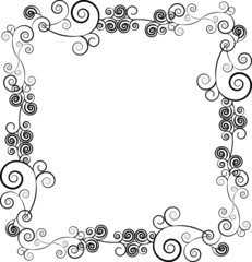 Decorative ornamental frame for text with swirls