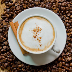 cappuccino and cinnamon