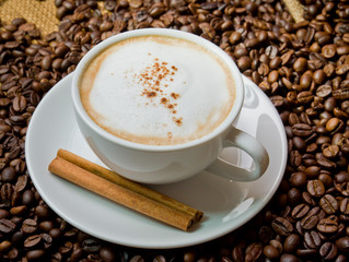 cappuccino and cinnamon