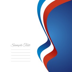 French right flag ribbon vector