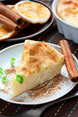 cheese cake with cinnamon