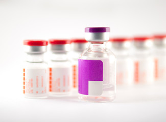 Medicine injection vial