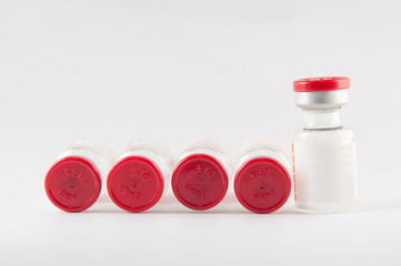 Red cap medicine injection