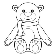 Contour teddy bear