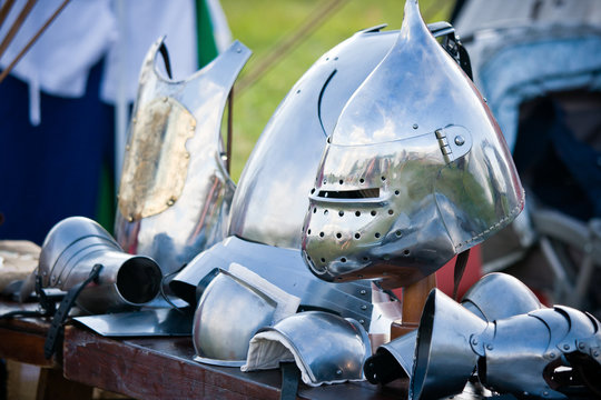 Medieval knight's helmet