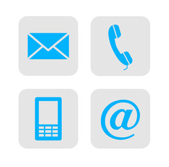 Web contact icons.