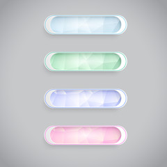 Set of colored banners