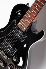 Obraz na płótnie Canvas Czarny gitara elektryczna