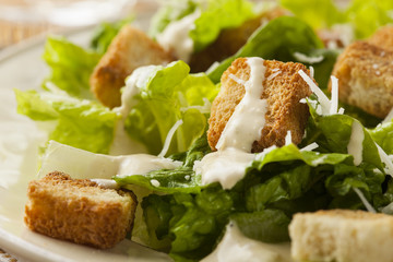 Healthy Green Organic Caesar Salad