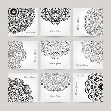 Set of ornate cards for your design